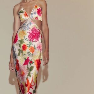 Reformation Poppies Silk Dress Multi - Size 6